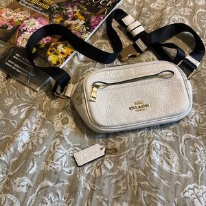Coach White and Black Crossbody Bag
